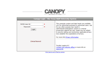 Tablet Screenshot of canopy.tamus.edu